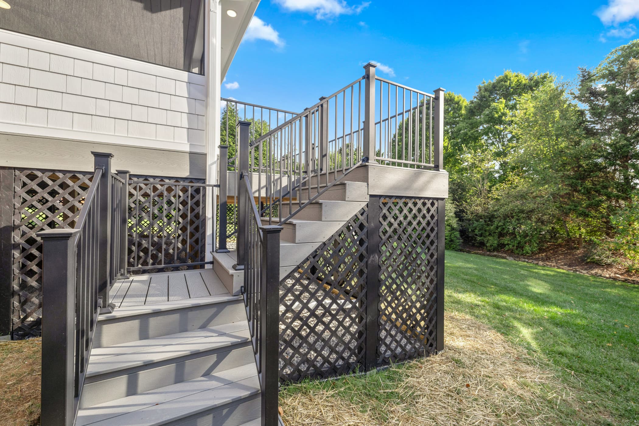 Custom deck stairs