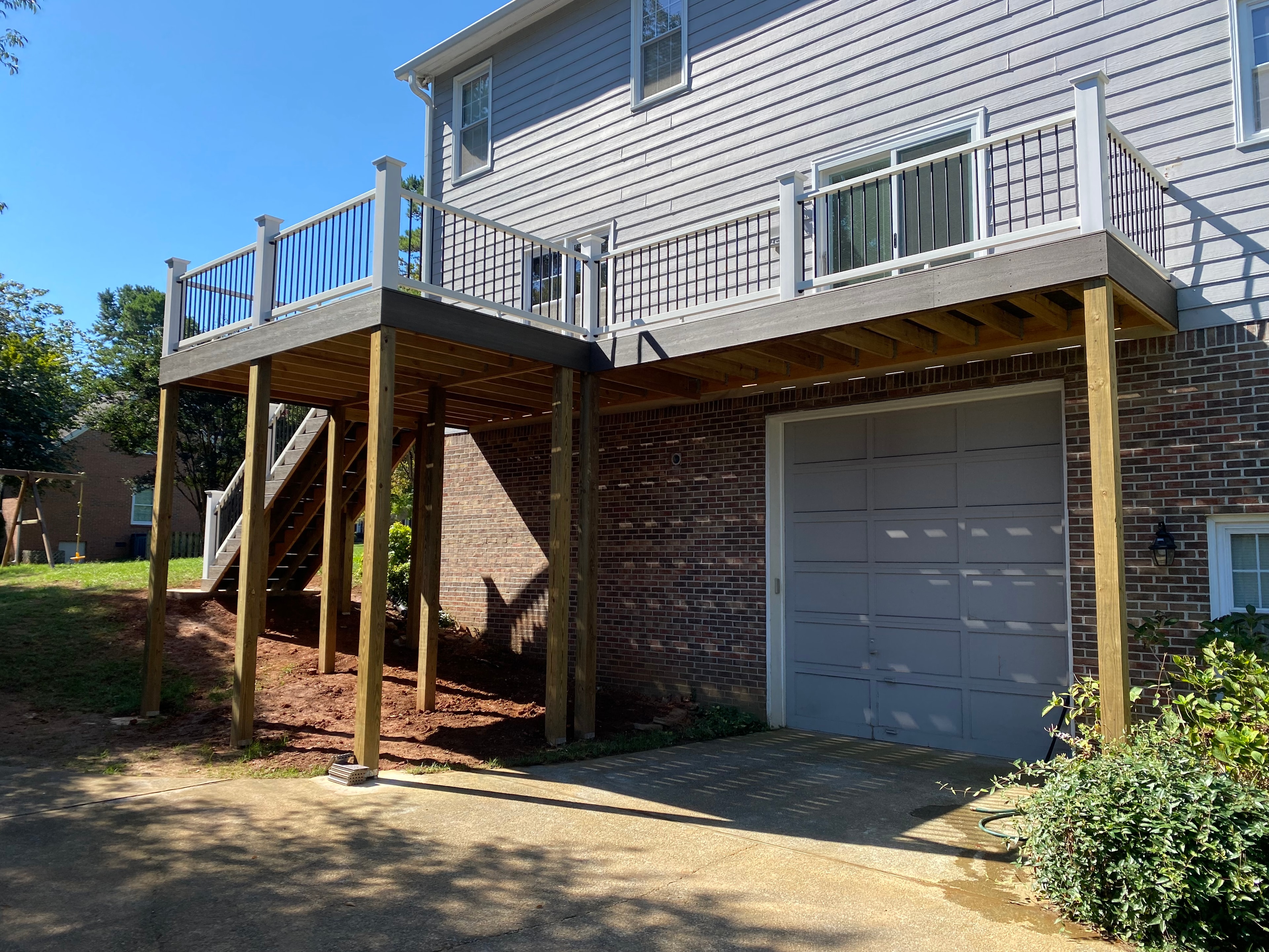 Cascade composite deck rear view showing lounge area